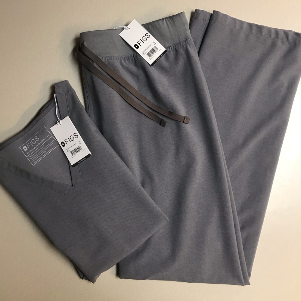 FIGS dark space grey Casma/Livingston scrub set